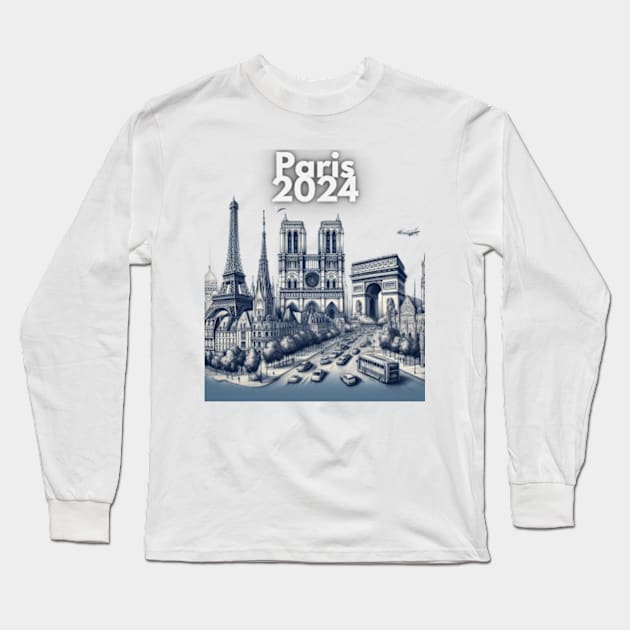 Paris 2024 soon. Long Sleeve T-Shirt by YuYu